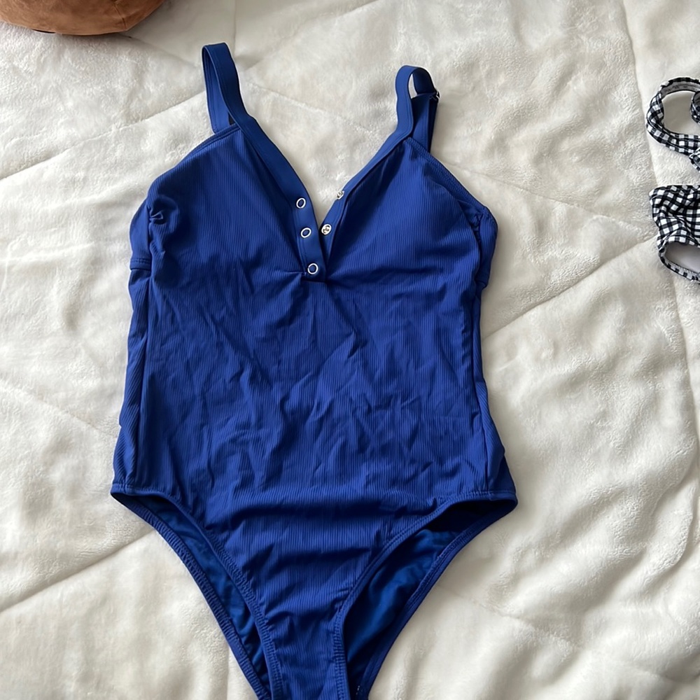 Blue one piece size medium
